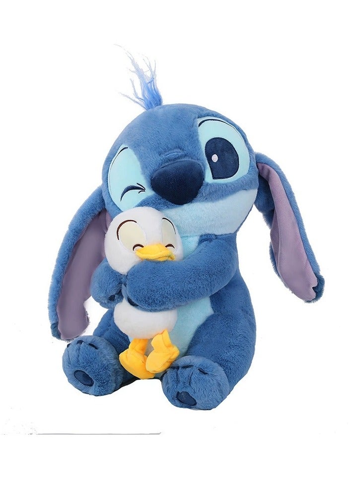 دميّة ستتش القابلة للعناق على شكل بطة نجمة للأصدقاء المقربين، هدية عيد الحب، عيد ميلاد، بطول 30 سم - Image 1