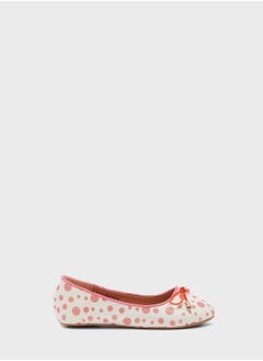 Spotted Lace Front Ballerina