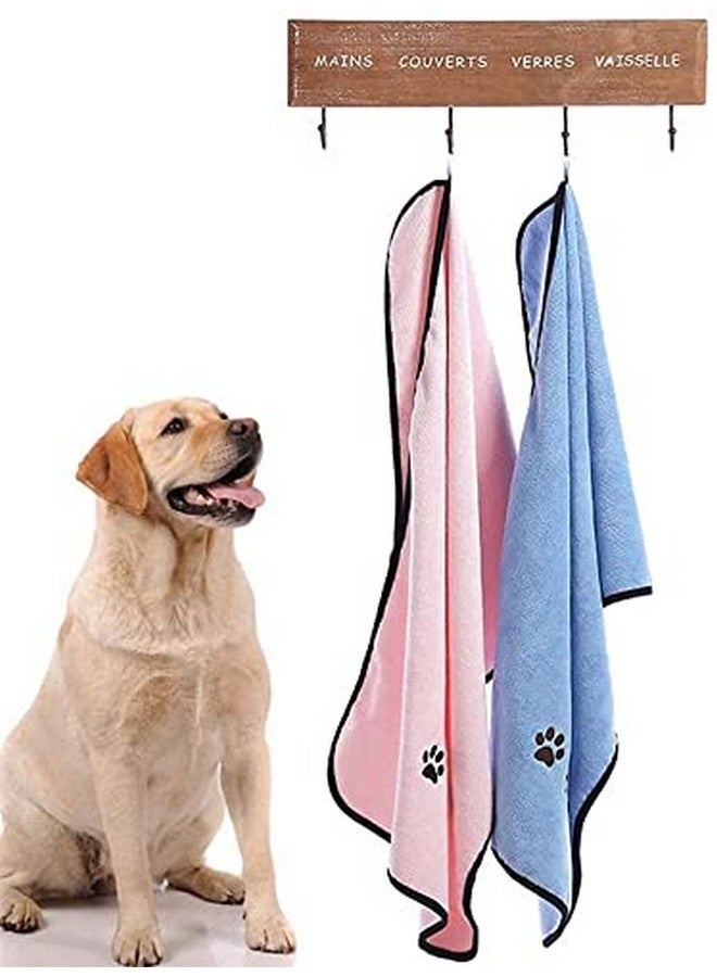 KUTKUT Pack of 2 Microfiber Dog Bath Towel Super Absorbent Pet Ultra Drying Towels for Medium & Large Dogs (SIZE: 140 cm x 70 cm) - Image 2