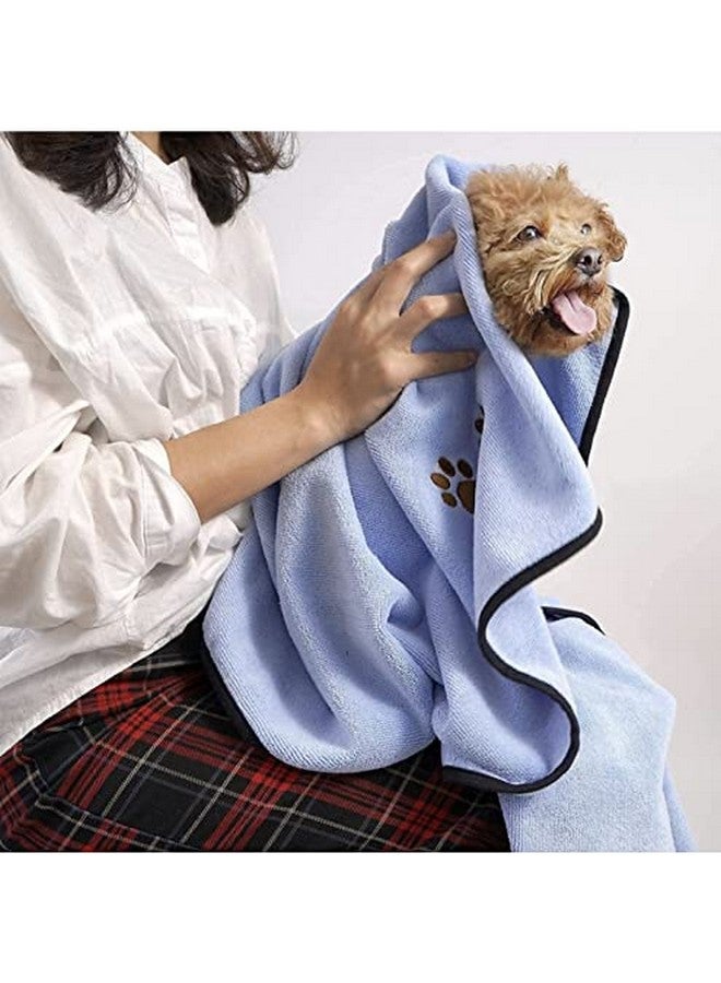 KUTKUT Pack of 2 Microfiber Dog Bath Towel Super Absorbent Pet Ultra Drying Towels for Medium & Large Dogs (SIZE: 140 cm x 70 cm) - Image 4