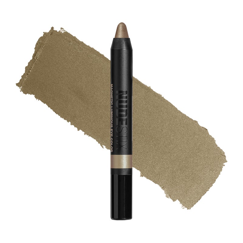 Nudestix Magnetic Luminous Eye Color 4in1 Cream Eyeshadow Stick Eyeliner Primer Highlighter LongWear Waterproof Satin Finish Vegan CrueltyFree Eye Makeup Shade Queen Olive - Image 2
