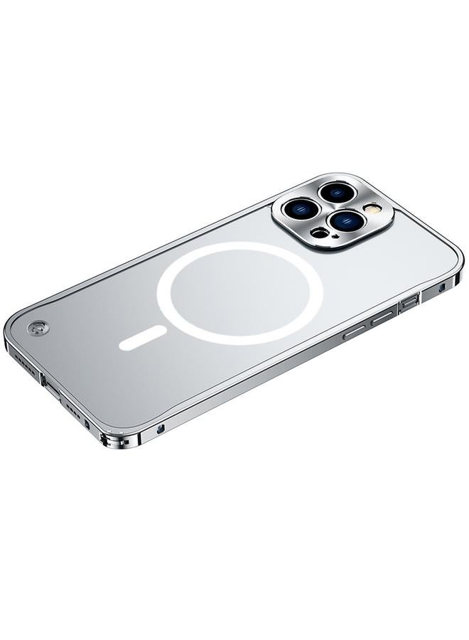 S-TOP Case For iPhone 14 Pro Metal Frame Frosted PC Shockproof MagSafe Case - Image 1