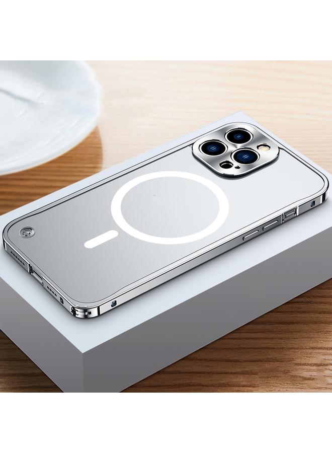 S-TOP Case For iPhone 14 Pro Metal Frame Frosted PC Shockproof MagSafe Case - Image 2