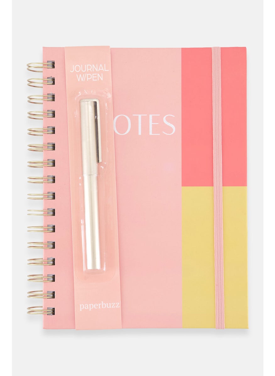Paperbuzz Notebook With Pen, Peach  - Image 1
