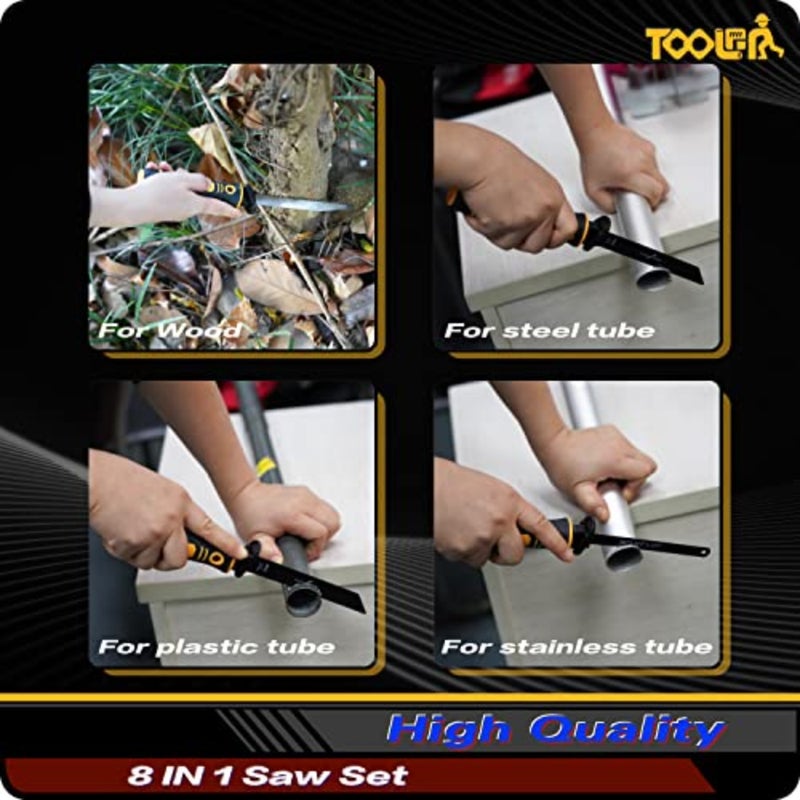 : 8-In-1 Multi Blades Hand Saw, Drywall Cutter Saw. Hackwaw. Long Blade Hand Saw For Cut, Sheetrock, Wood, Metel, Plastic, Plywood. Portable Hand Saw - Image 5