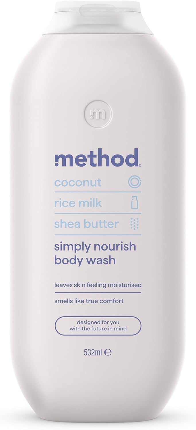 Method Body Wash Simply Nourish Shower Gel Coconut Rice Milk And Shea Butter Scent Pack of 1 532ml