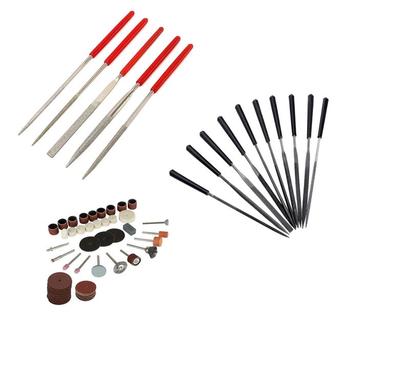 Digital Craft Rotary Tool Die Grinder Accessory Kit DIY Crafts Kit All in One Items DIY Works 5Pc Diamond File Set105Pc Rotary Tools Set10Pc 4x160 Needle File Set