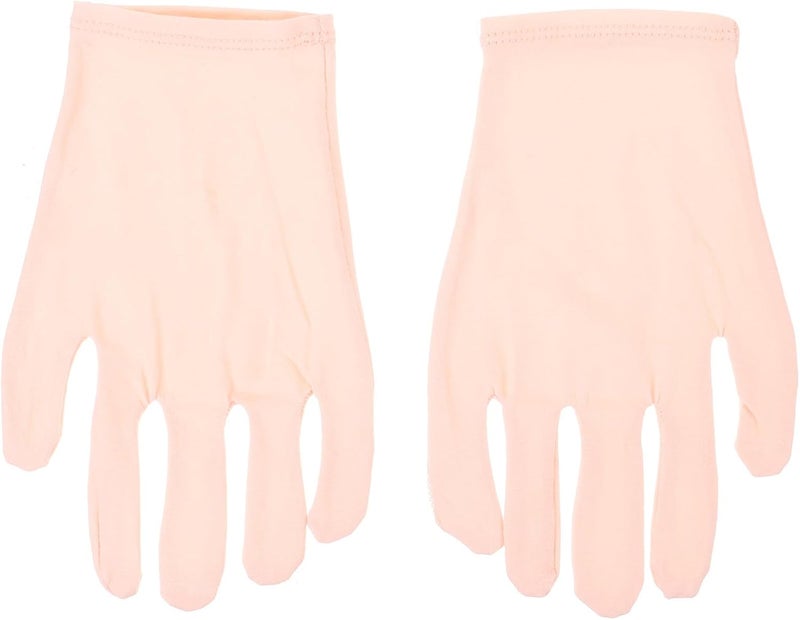 Uonlytech Moisturizing Therapy Gloves for Women 2pcs Pink Cotton Charcoal Fiber Spa Care Gloves for Dry Hand Overnight Hand Treatment - Image 1