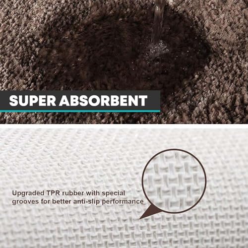 MAXOSHINE Microfiber Bathroom Mat Anti Skid-Highly Absorbent Super Soft Door Mats for Home Kitchen Living Room-2000 GSM Floor Mat - Image 5