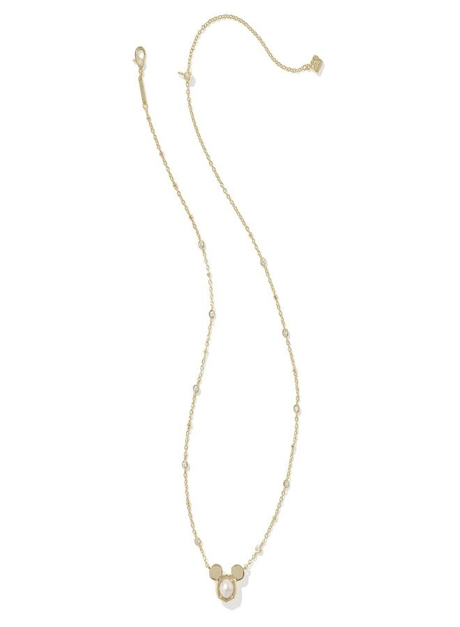 Kendra Scott x Disney 14k Gold-Plated Mickey Mouse Short Pendant Necklace in White Pearl, Fashion Jewelry for Women - Image 2