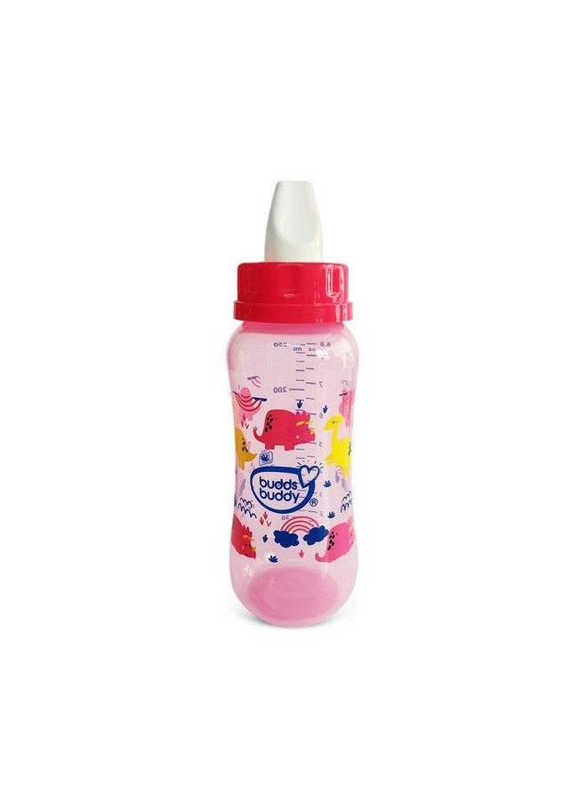 BuddsBuddy Elegant 3 In 1 Bottle (Feeding Bottle+Sipper+Cereal Feeder) 250 Ml (Pink)  - Image 3