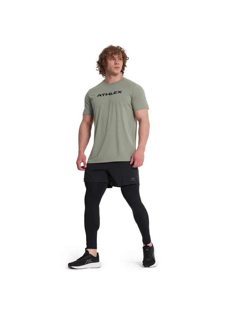 Athlex Men’s Running Shorts - Freeman Black Lightweight & Breathable Athletic Shorts with Moisture-Wicking Fabric & Reflective Print - Image 3