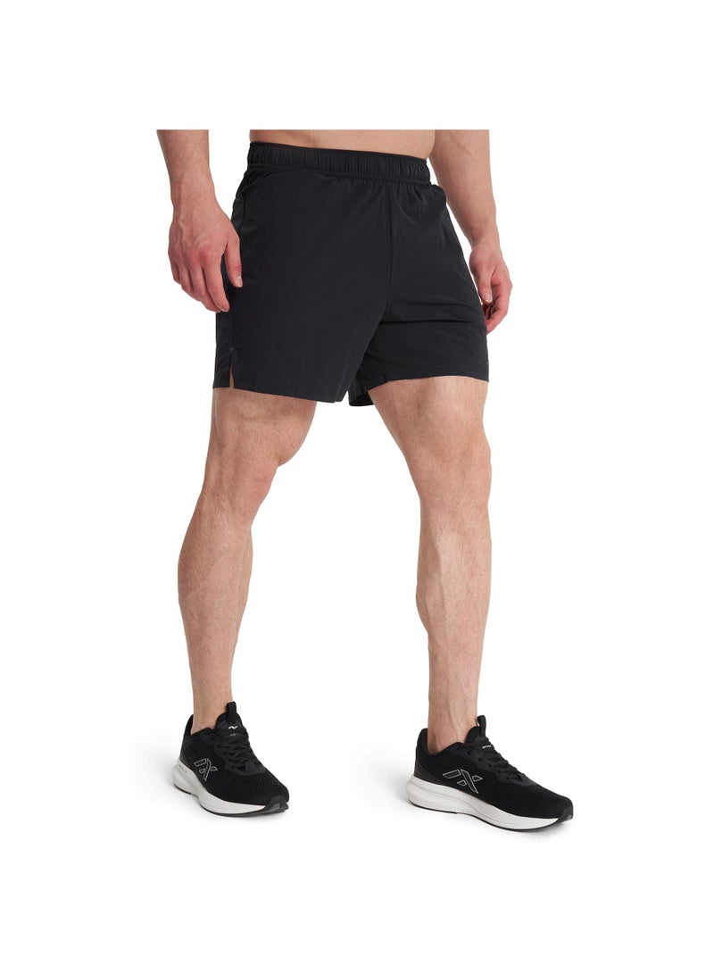 Athlex Men’s Running Shorts - Freeman Black Lightweight & Breathable Athletic Shorts with Moisture-Wicking Fabric & Reflective Print - Image 1