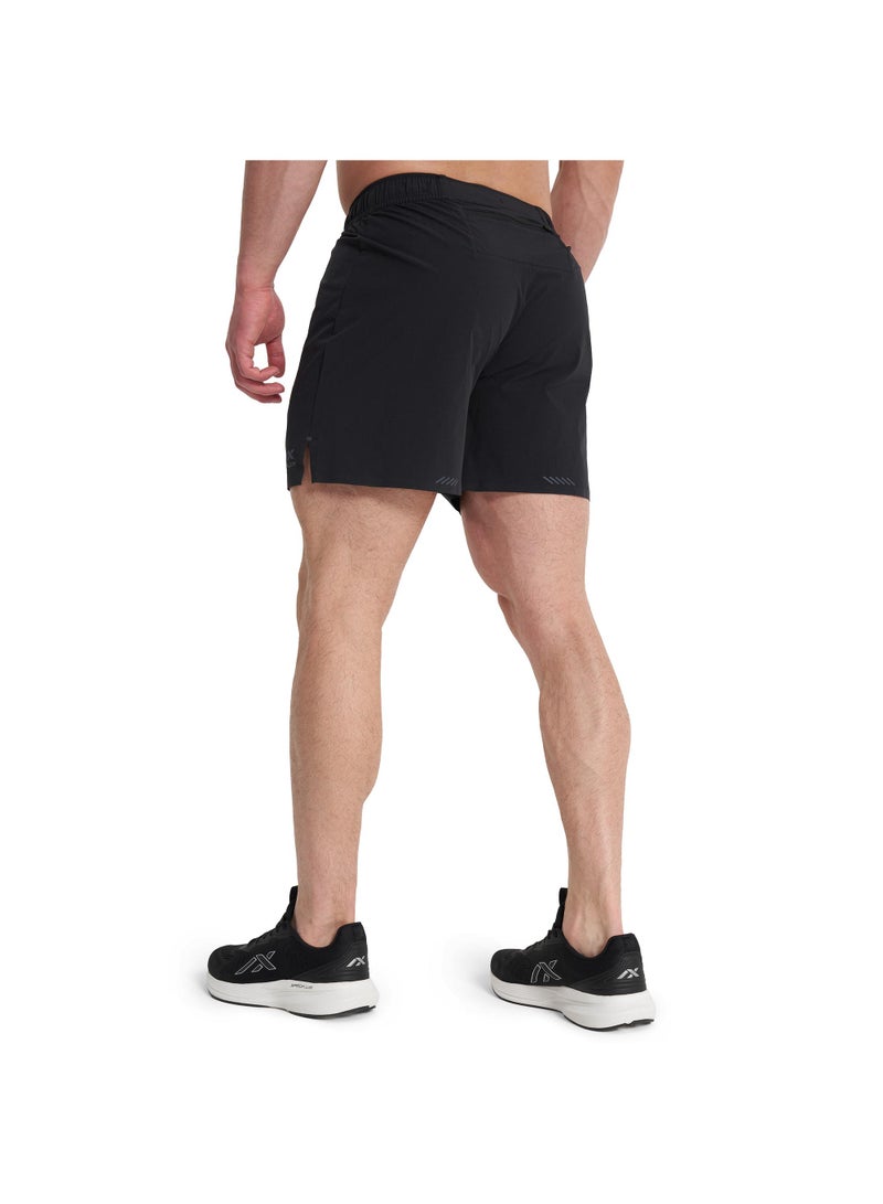 Athlex Men’s Running Shorts - Freeman Black Lightweight & Breathable Athletic Shorts with Moisture-Wicking Fabric & Reflective Print - Image 2