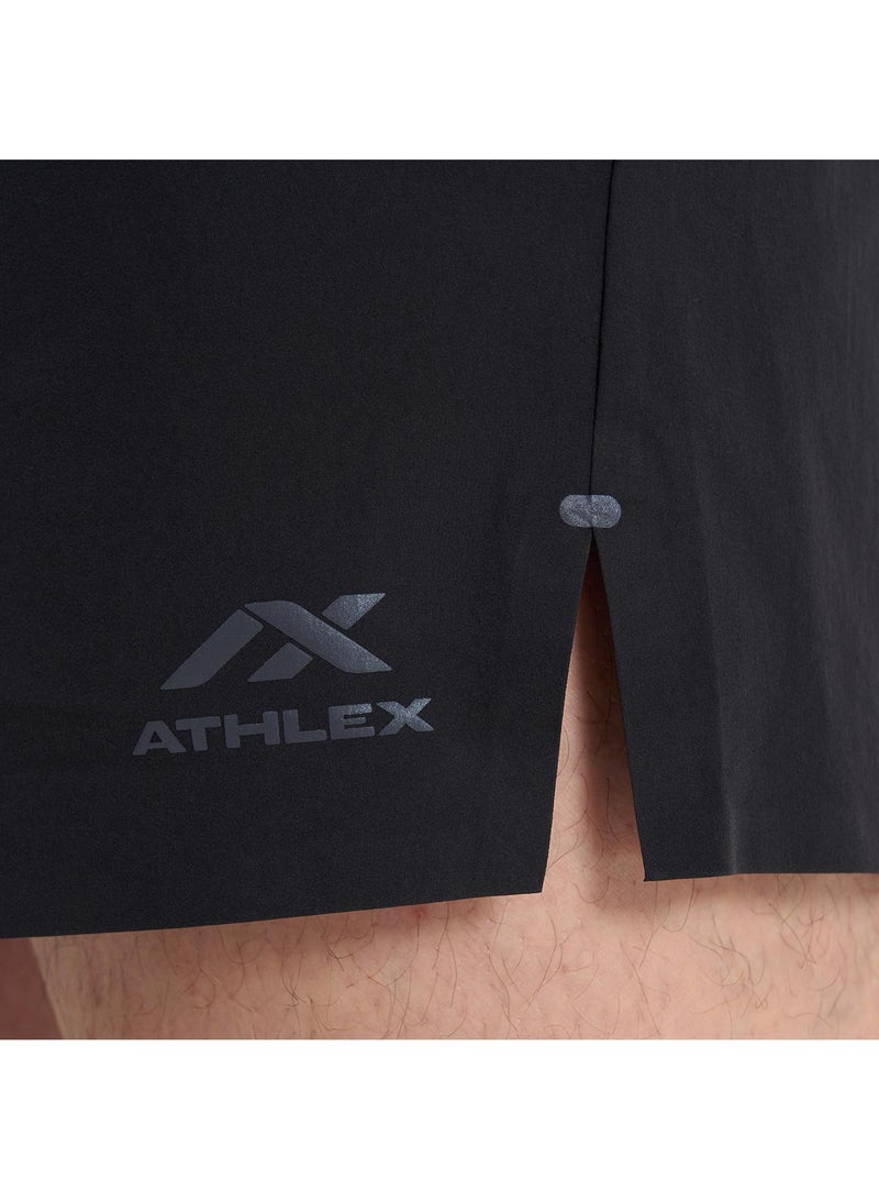 Athlex Men’s Running Shorts - Freeman Black Lightweight & Breathable Athletic Shorts with Moisture-Wicking Fabric & Reflective Print - Image 4