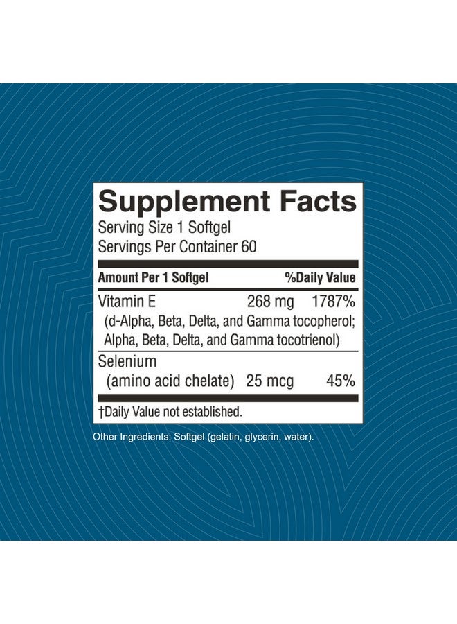 NATURE'S SUNSHINE Nature's Sunshine Vitamin E Complete w/ Selenium, 60 Softgels |Powerful Antioxidant Supplement with Selenium and all Eight Molecules in the Vitamin E Family  - Image 3