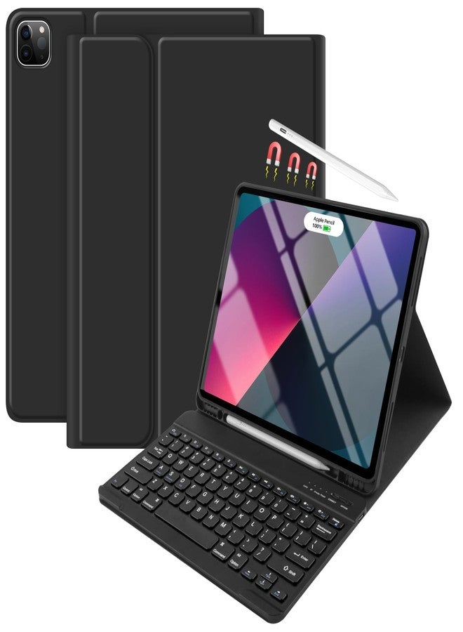 تاييانج جراب TaIYanG لجهاز iPad Pro 12.9 بوصة مع لوحة مفاتيح، جراب لوحة مفاتيح لجهاز iPad Pro الجيل السادس 2022، لوحة مفاتيح لاسلكية قابلة للفصل لجهاز iPad Pro 12.9 بوصة الجيل الخامس 2021/ الجيل الرابع 2020/ الجيل الثالث 2018 مع حامل قلم - Image 1