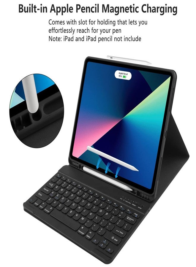 تاييانج جراب TaIYanG لجهاز iPad Pro 12.9 بوصة مع لوحة مفاتيح، جراب لوحة مفاتيح لجهاز iPad Pro الجيل السادس 2022، لوحة مفاتيح لاسلكية قابلة للفصل لجهاز iPad Pro 12.9 بوصة الجيل الخامس 2021/ الجيل الرابع 2020/ الجيل الثالث 2018 مع حامل قلم - Image 5