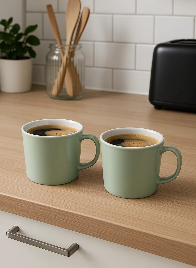 لوفت كوب، الطول 12.2 × العرض 9.6 × الارتفاع 8.3 سم، أخضر نعناعي، مجموعة من قطعتين، 154522A - Image 1