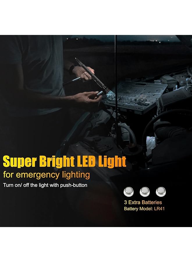 Bukela 12 In 1 Multitool Pen With Stress Relief Accessory Pocket Multi Tool With Light Stylus Ruler Screwdriver Bottle Box Opener Cool Must Have Gadgets For Woodworking Electrical Engineers Men - Image 3