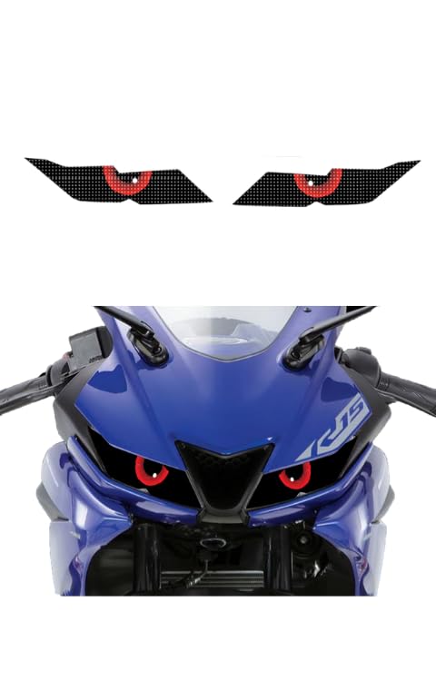 Grayfixx Eye Design Headlight Sticker for R15 V3 | Made in Premium Oneway Vision Vinyl with FPF (Fade Protection Film), Waterproof, Precut Sticker, Pack of 1-Self-Adhesive - Image 1