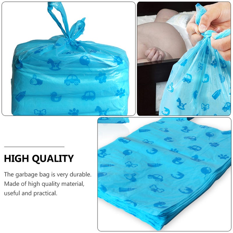 100Pcs Pet Poop Storage Bag Litter Bag Disposable Garbage Bags (Sky- ) - Image 3