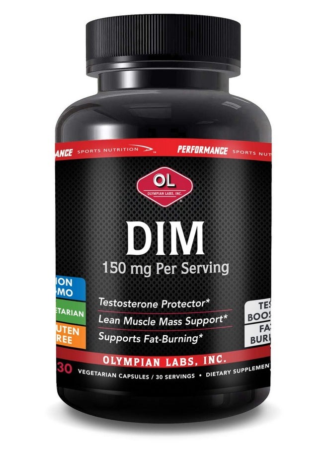 Olympian Labs Olympian Labs DIM 150mg - DIM Diindolylmethane Supplement Capsules Supporting Hormone Balance, Clear Skin, PCOS, & Aid in Fitness Regimes - 30 Capsules (30 Day Supply)  - Image 1