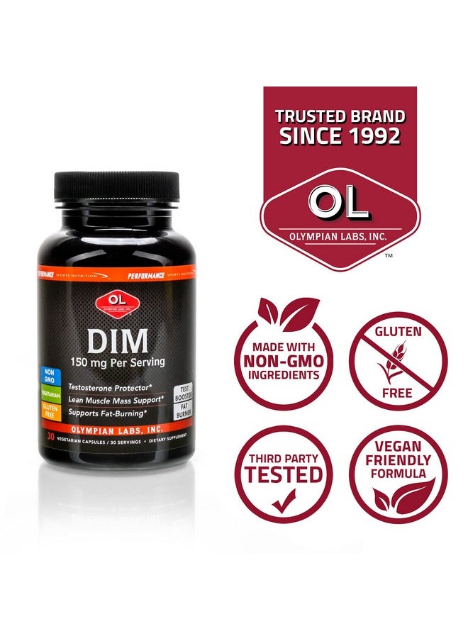 Olympian Labs Olympian Labs DIM 150mg - DIM Diindolylmethane Supplement Capsules Supporting Hormone Balance, Clear Skin, PCOS, & Aid in Fitness Regimes - 30 Capsules (30 Day Supply)  - Image 3