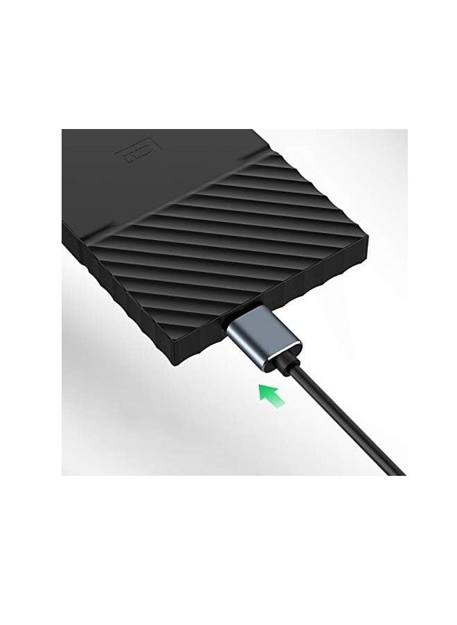 كابل شحن سريع USB-C الى Micro USB 3.1 بسرعة 10Gbps لسلسلة ايفون 15 وسيجيت دبليو دي ويستجيت ماي باسبورت وماك بوك برو/اير وايباد وتابلت وسامسونج جالكسي S24 وغيرها، بطوب 1.5متر - Image 4