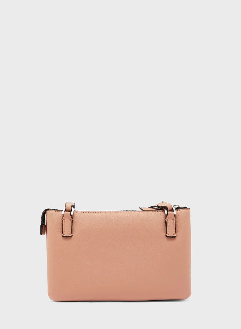 CALVIN KLEIN Logo Top Zip Crossbody