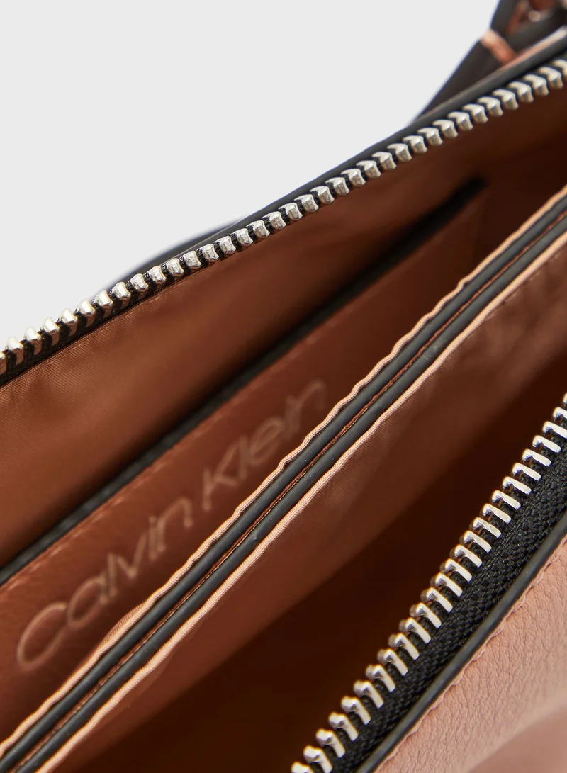 CALVIN KLEIN Logo Top Zip Crossbody