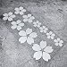 DXYMOO Creative Fashion Flower Cherry Blossoms Petal Leaves Motor Bike Stickers Auto Body Car Styling PVC Decals Sliver White - Image 2