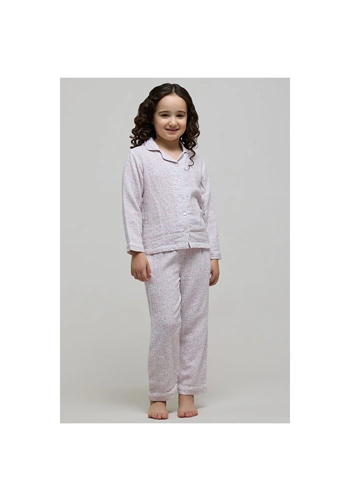 أر أند بي Printed Lapel Collar Pyjama Set