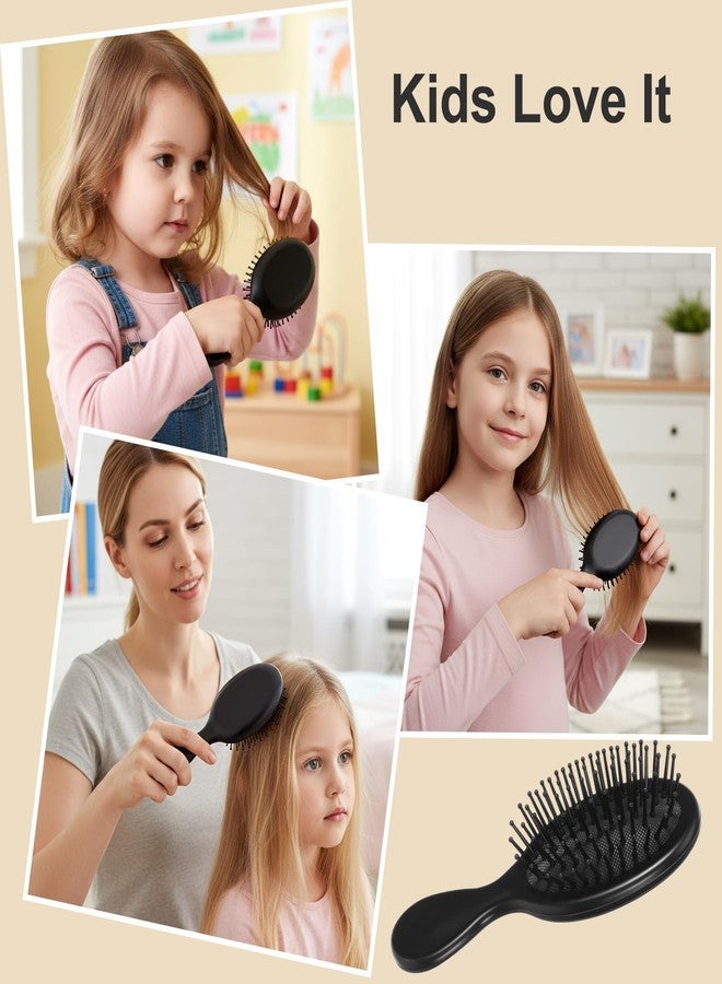 PercyEffie 20 Pcs Mini Hair Brushes Bulk,Small Wet Bristle Hair Brush Portable Travel Detangling Air Cushion Brush Pocket Mini Scalp Massage Tortoise Brushes for Extensions Wigs Women Charity Gifts - Image 5