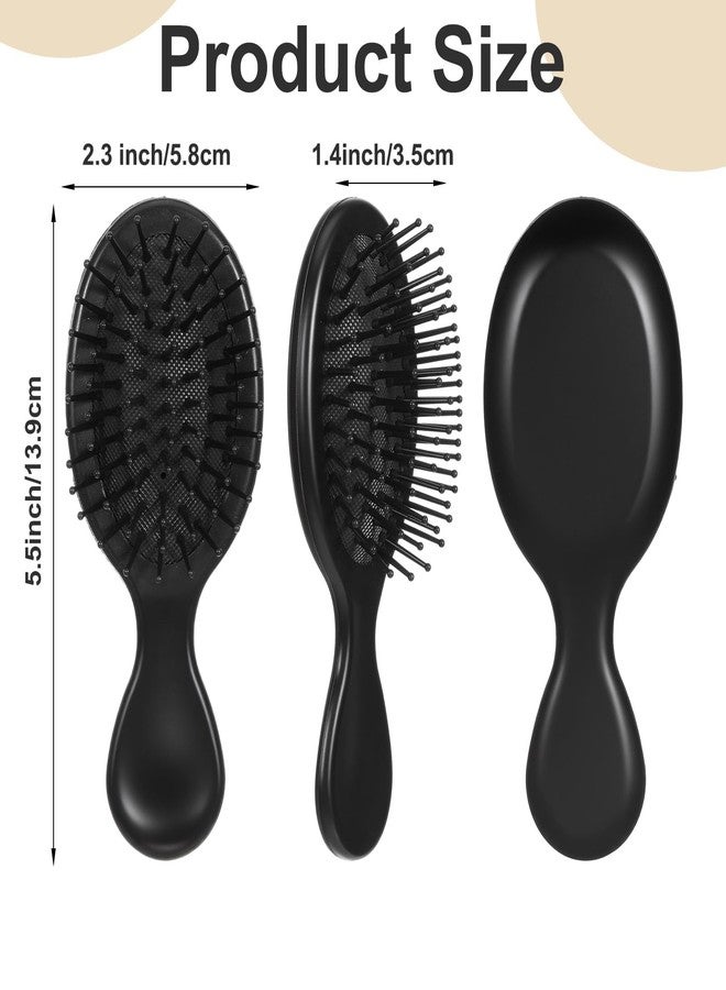 PercyEffie 20 Pcs Mini Hair Brushes Bulk,Small Wet Bristle Hair Brush Portable Travel Detangling Air Cushion Brush Pocket Mini Scalp Massage Tortoise Brushes for Extensions Wigs Women Charity Gifts - Image 2