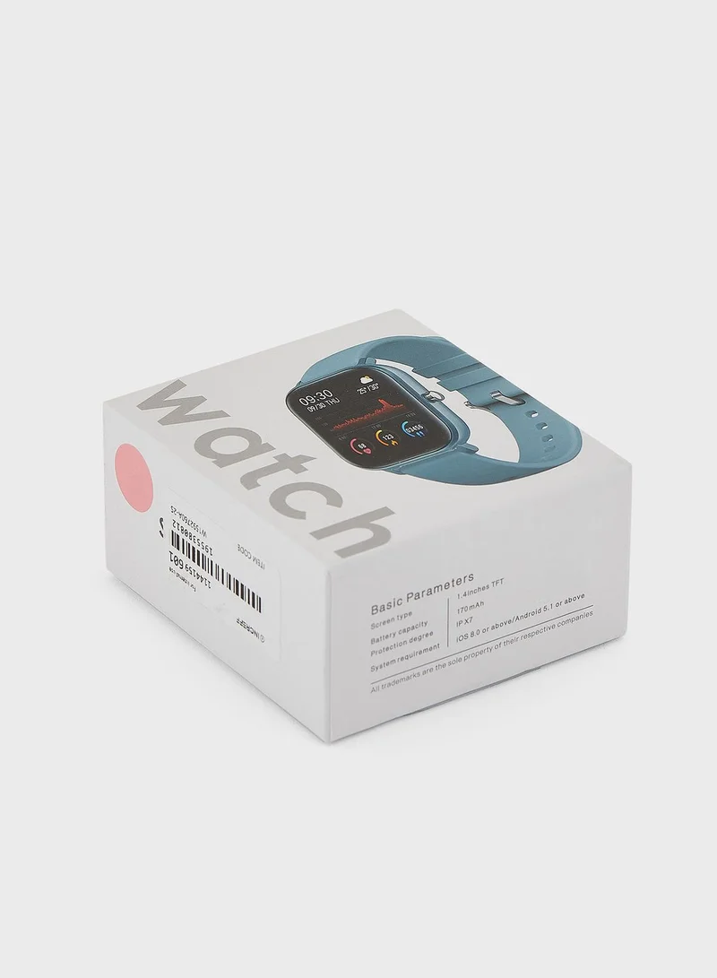 Ginger Smart Watch With Heart Rate, Blood Pressure And Blood Oxygen Monitoring