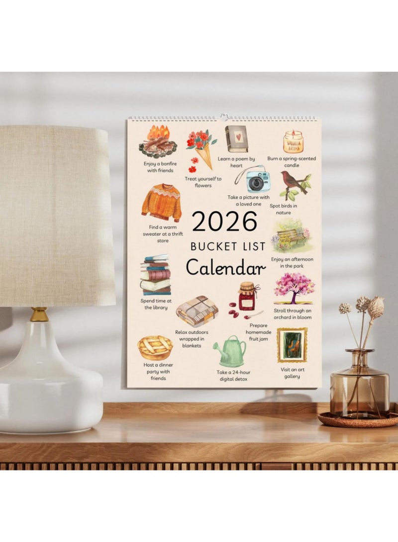 2026 Wall Calendar Set Cartoon Simple Style With Large Blocks For Christmas New Year Countdown Notes Planning Office Home Desk Decoration Gifts - Image 4