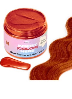 INH INH Semi Permanent Hair Color | Color Depositing Conditioner | Orange Hair Dye | No Bleach, No Peroxide Temporary Fire Opal Tint for Women & Men | Vegan, Ammonia Free, Sulfate Free | Ready to Use, 6oz  - Image 1