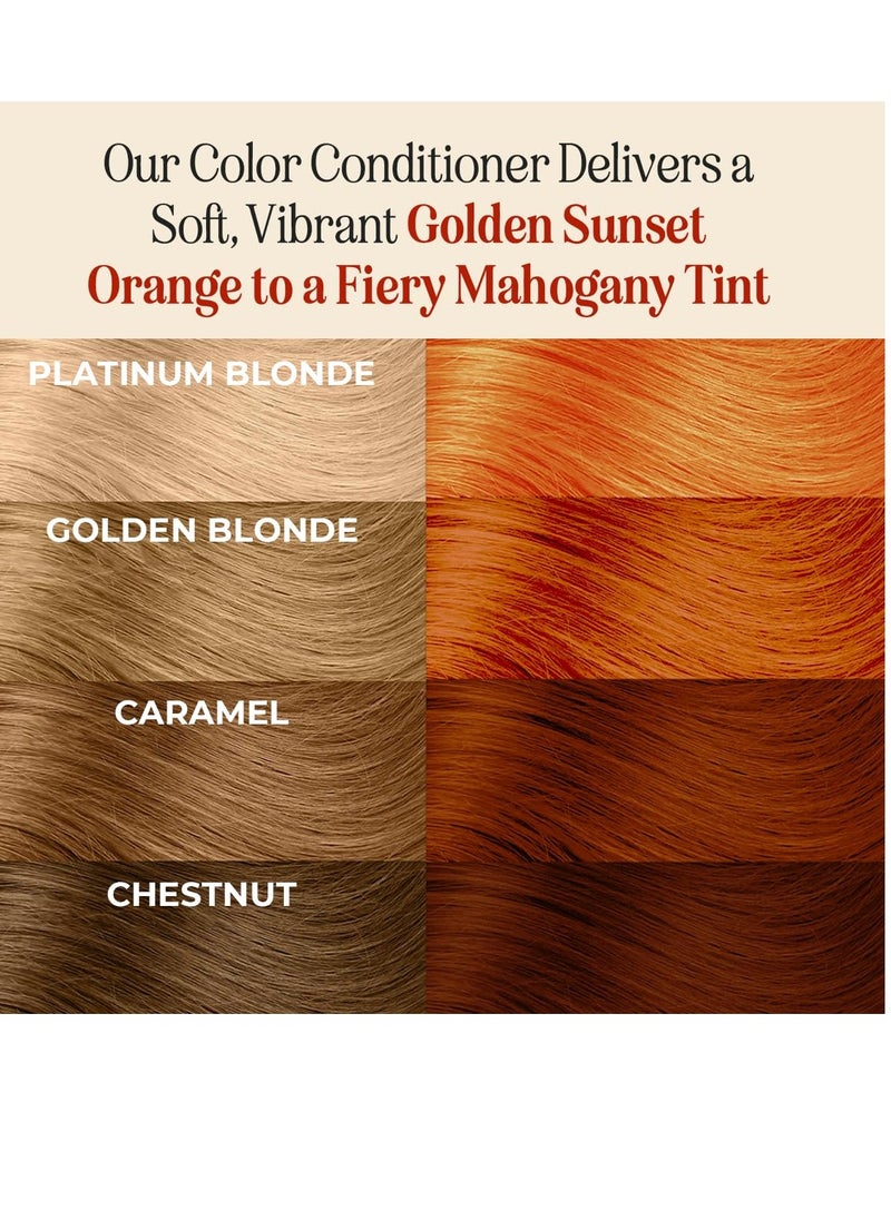 INH INH Semi Permanent Hair Color | Color Depositing Conditioner | Orange Hair Dye | No Bleach, No Peroxide Temporary Fire Opal Tint for Women & Men | Vegan, Ammonia Free, Sulfate Free | Ready to Use, 6oz  - Image 2
