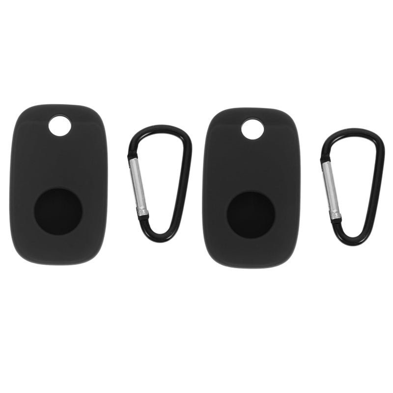 2 قطعة من غطاء حامل التتبع السيليكوني مع سلسلة المفاتيح وحامل الحماية المشبك - Image 2