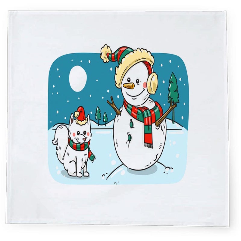 Khakee مناديل طاولة حرير بموضوع عيد الميلاد 6 قطع 10x 10 لتزيين عيد الميلاد زينة عيد الميلاد هدية عيد الميلاد xmas21514 - Image 3