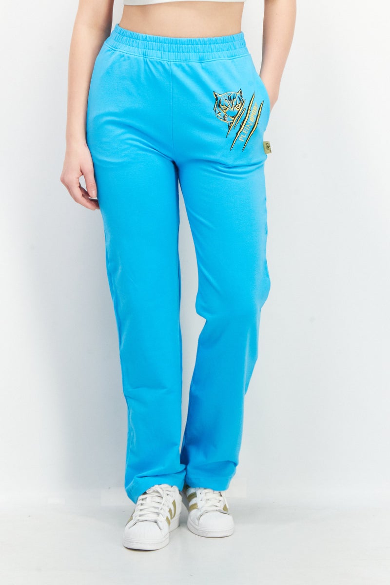 PHILIPP PLEIN Plein Sport Women Sportswear Fit Training Sweatpants, Light Blue - Image 1