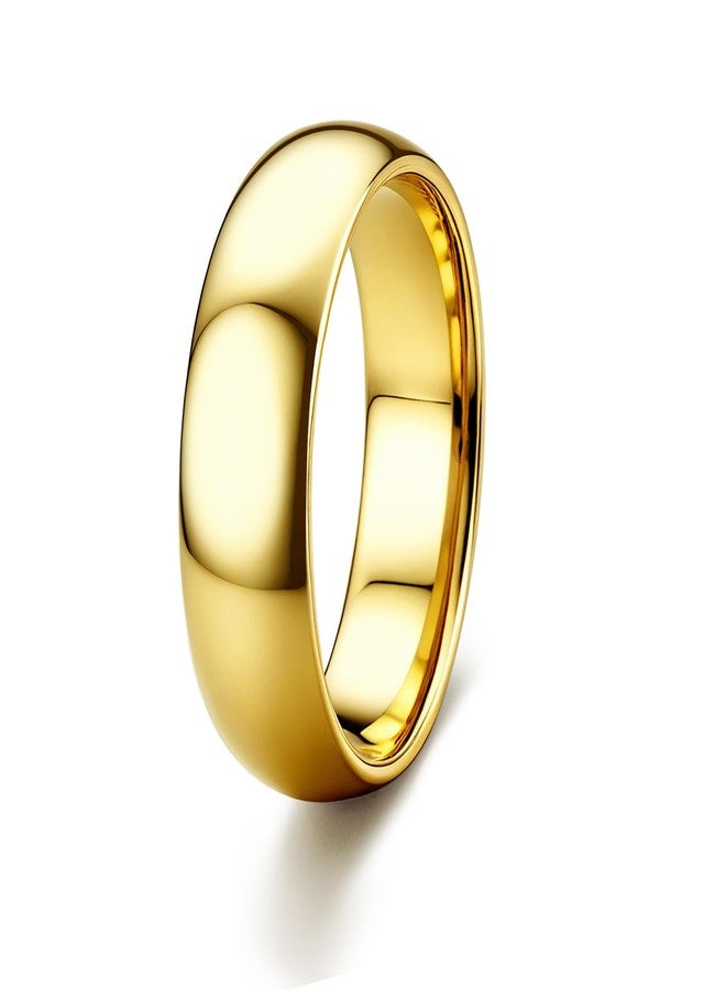 ORAZIO Mens Rings Stainless Steel Wedding Band for Men Women 6MM 8MM Silver Black Gold Simple Domed Wedding Bands Ring High Polish Comfort Fit Size 6-14, No Gemstone - Image 1