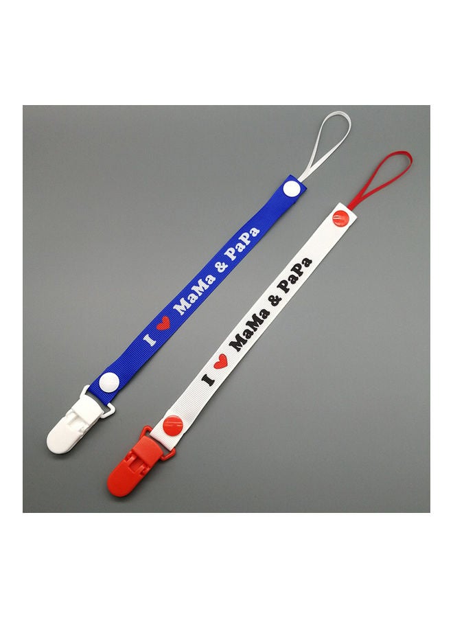 I Love Mama Papa Baby Infant Feeding Pacifier Clip Band Nipple Holder Teether Toy - Image 3