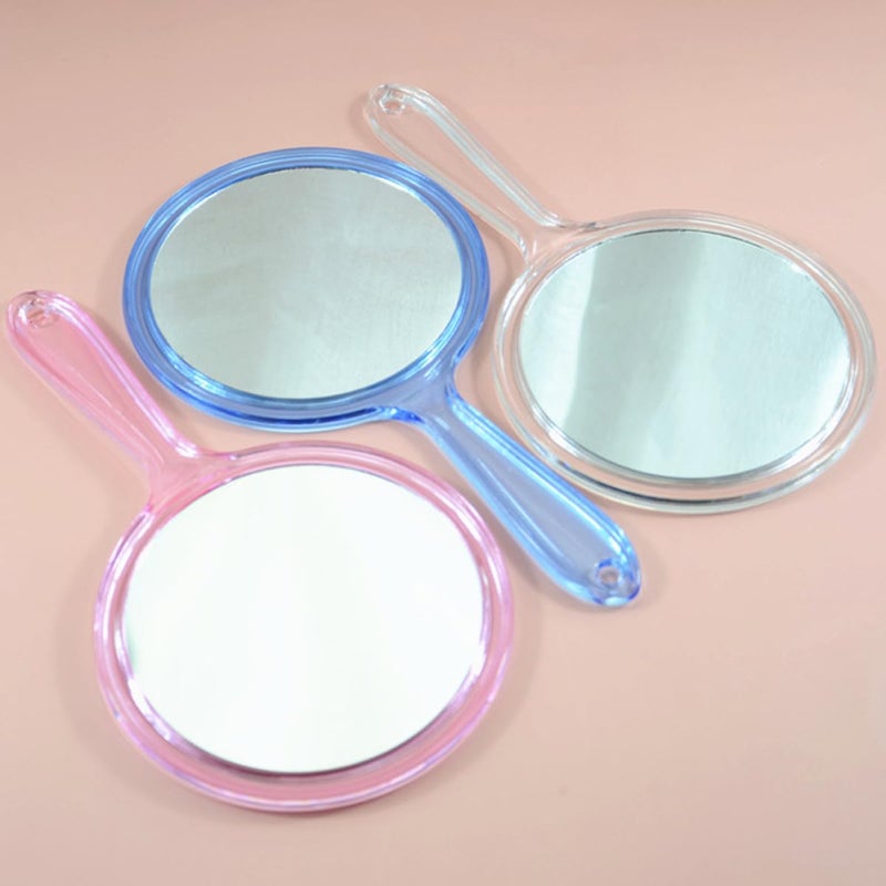 Double Sided Magnifying Handheld Travel Makeup Mirror 2 Pack White - Image 4