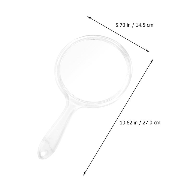 Double Sided Magnifying Handheld Travel Makeup Mirror 2 Pack White - Image 3