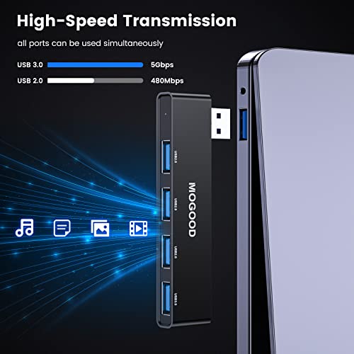 MOGOOD USB Hub 3.0 MOGOOD USB Hub for Laptop USB Splitter USB Port Splitter USB Port Expander USB Multiport Adapter Laptop, Xbox, Flash Drive, HDD, Console, Printer, Camera,Keyborad, Mouse - Image 5