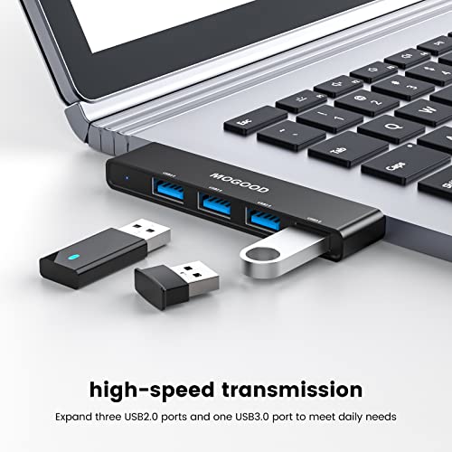 MOGOOD USB Hub 3.0 MOGOOD USB Hub for Laptop USB Splitter USB Port Splitter USB Port Expander USB Multiport Adapter Laptop, Xbox, Flash Drive, HDD, Console, Printer, Camera,Keyborad, Mouse - Image 3