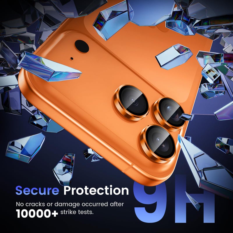 Tensea Camera Lens Protector Compatible for iPhone 17 Pro Max/17 Pro, Metal Aluminum Alloy Tempered Glass Cover Camera Screen Protector Accessories, Case Friendly - Image 5
