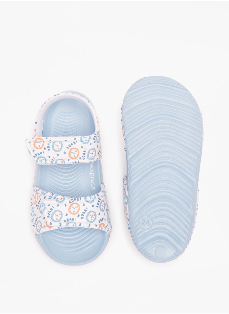 shoexpress - Boys Printed Sandals with Hook and Loop Closure - Image 1